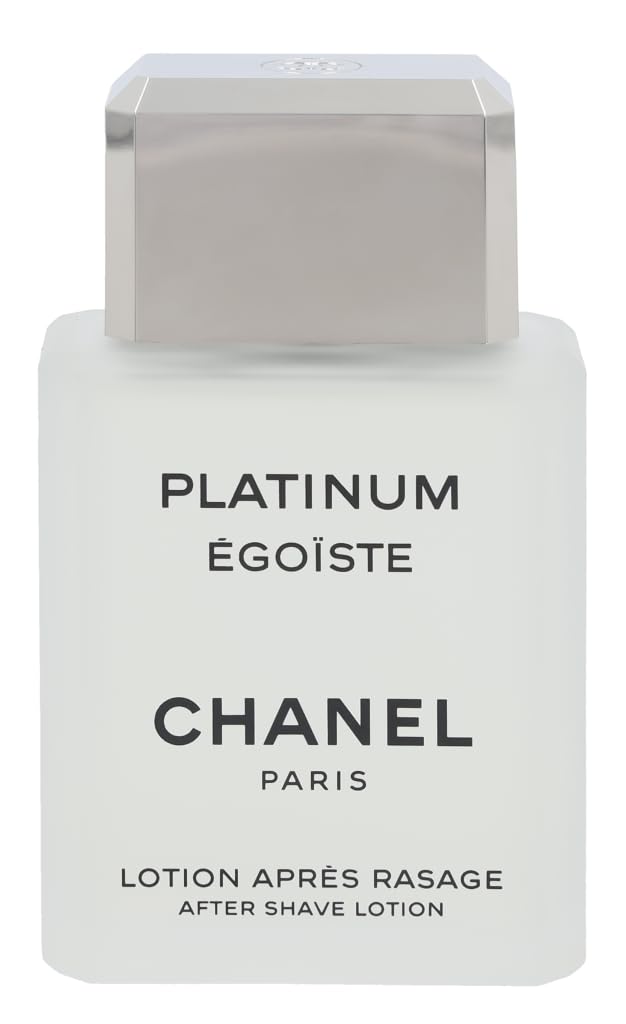 Close-up of Egoiste Platinum lotion texture, smooth and quick-absorbing for comfortable mornings.