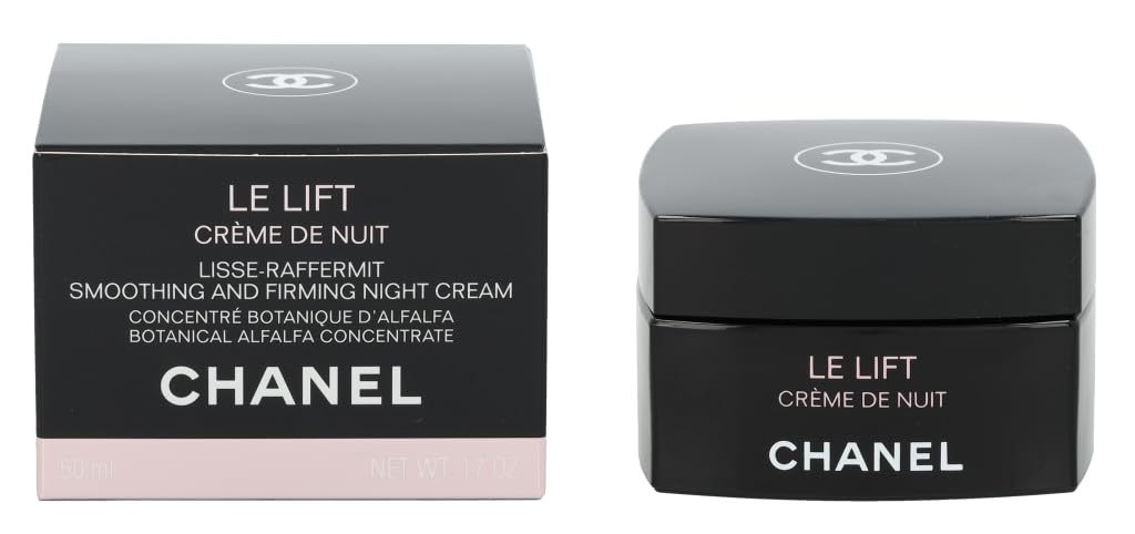 CHANEL Le Lift Night Cream jar closeup highlights rich texture for nighttime hydration