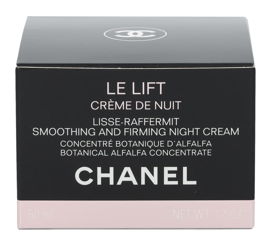 CHANEL Le Lift Night Cream lid open showcases premium formula ready for night use
