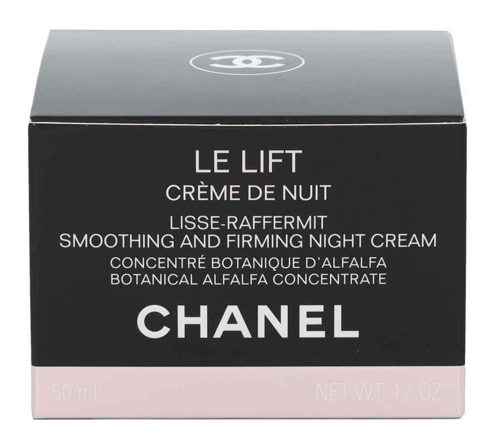 CHANEL Le Lift Night Cream lid open showcases premium formula ready for night use
