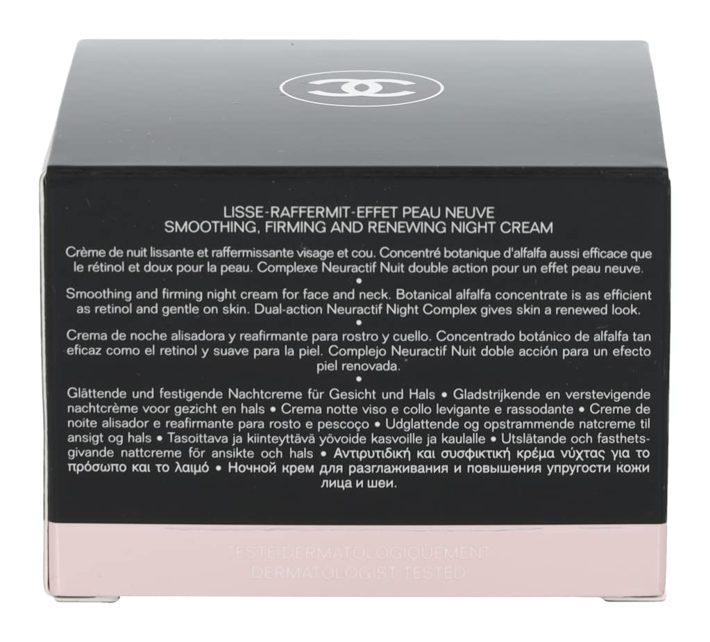 CHANEL Le Lift Night Cream packaging display conveys luxury skincare experience
