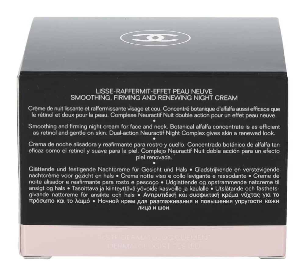 CHANEL Le Lift Night Cream packaging display conveys luxury skincare experience