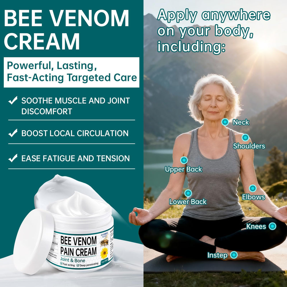 CHANGARLOAD Bee Venom Cream application: portable tube for on-the-go care.