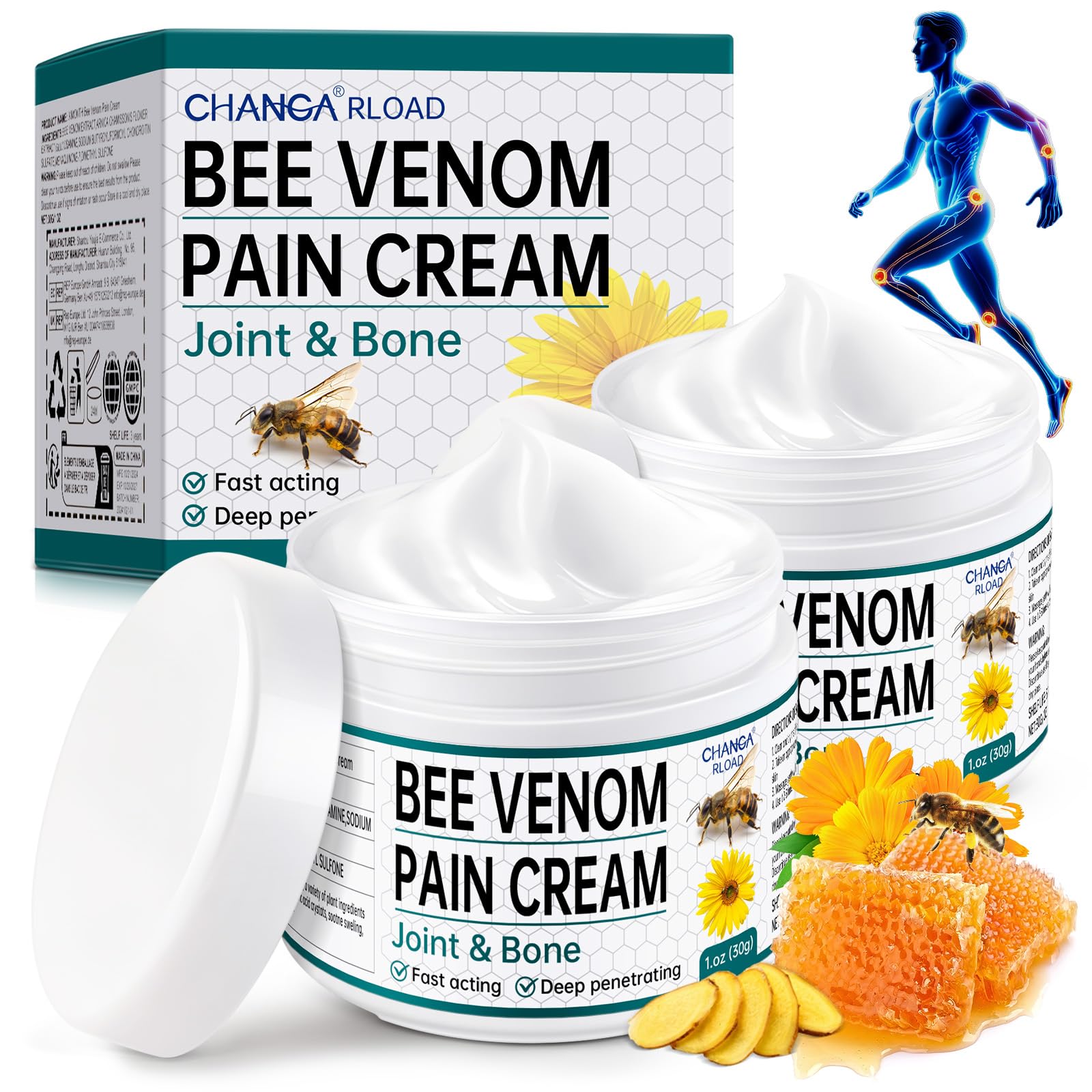 CHANGARLOAD Bee Venom Cream back: daily comfort for tense areas.