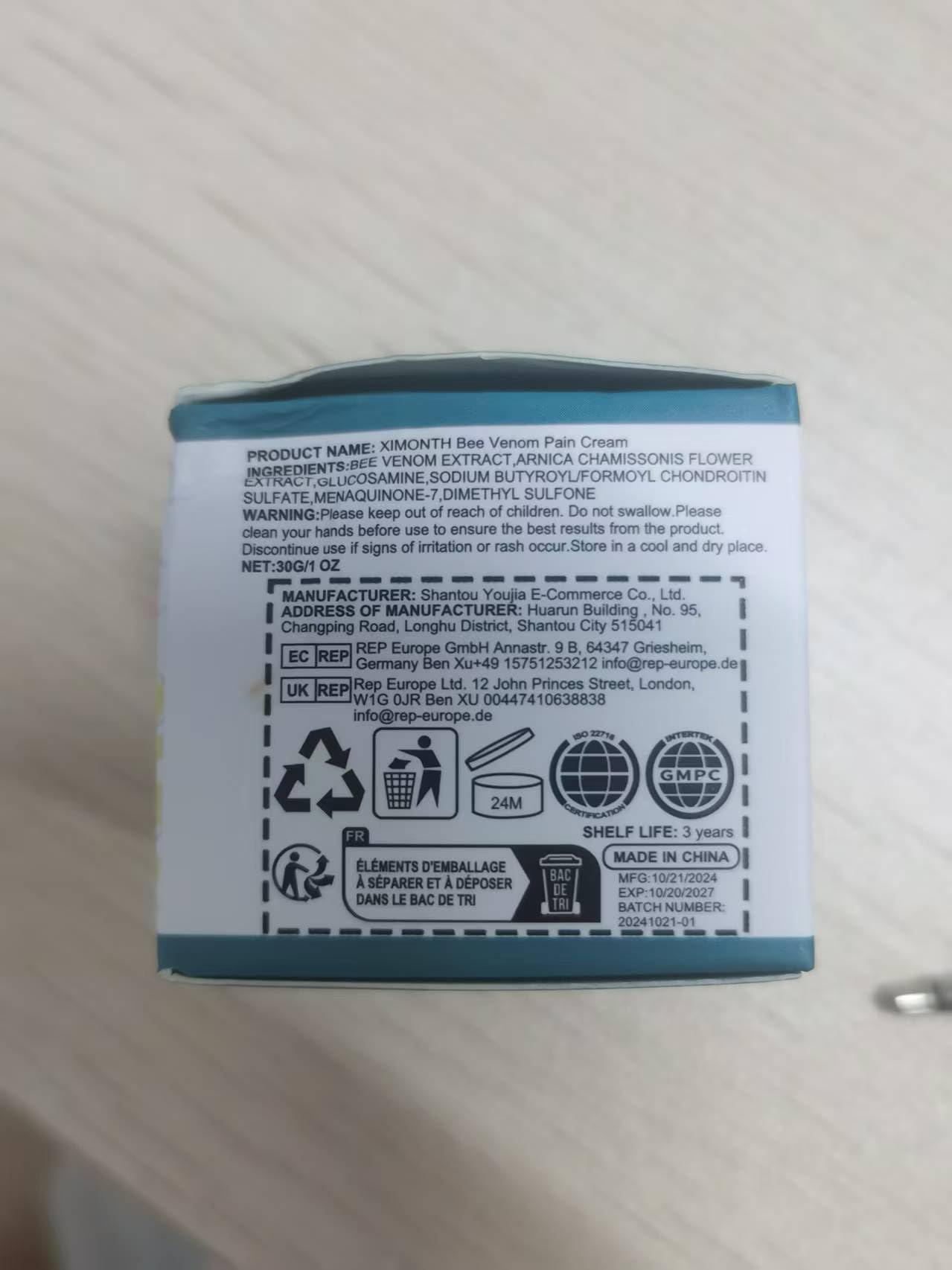 CHANGARLOAD Bee Venom Cream travel-compact: ideal for trips and gym bags.