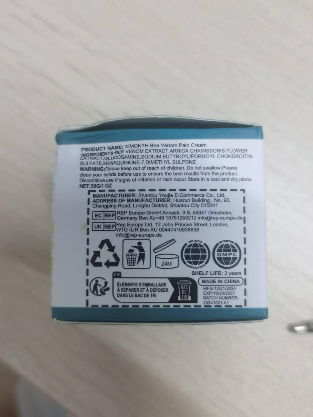CHANGARLOAD Bee Venom Cream travel-compact: ideal for trips and gym bags.