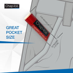 CHAP-ICE lip balm in hand ready to smooth lips during errands.