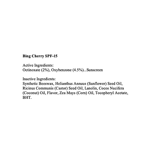 CHAP-ICE Lip Naturals Bing Cherry balm on travel bag ready