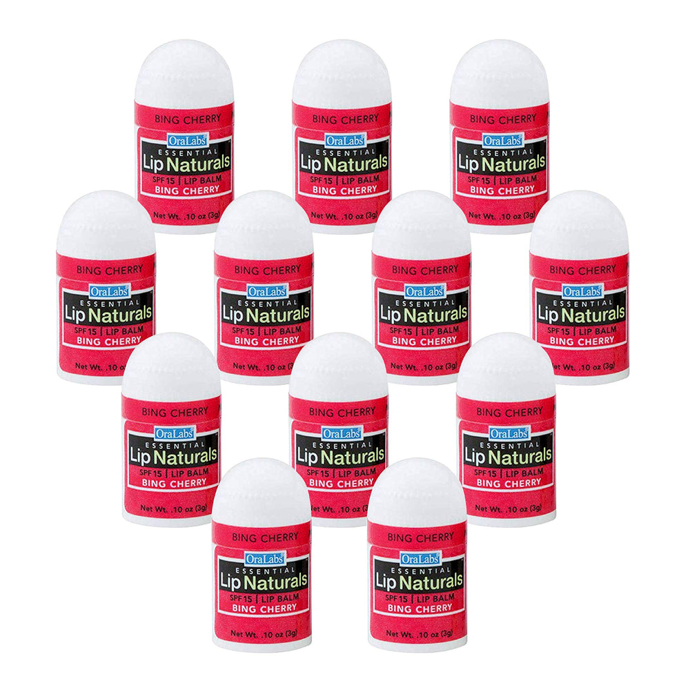 CHAP-ICE Lip Naturals Bing Cherry balm SPF 15 packaging showcases portable sun care