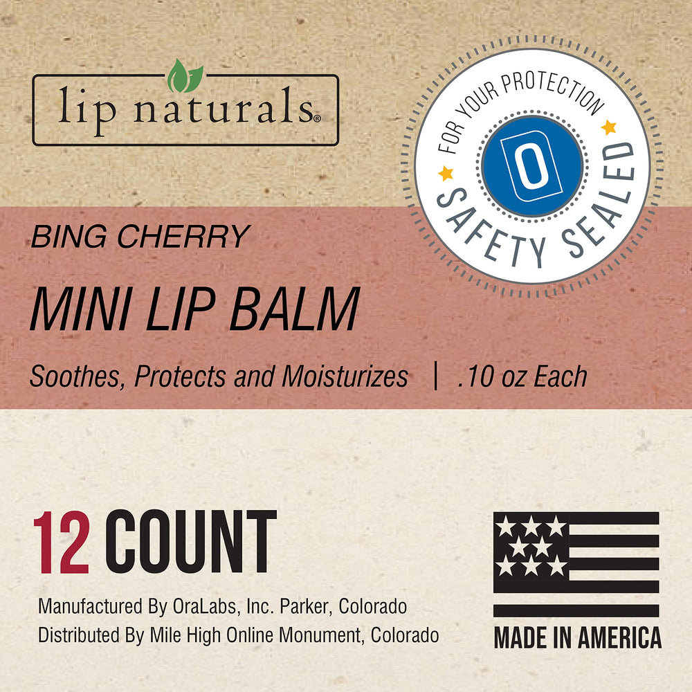 CHAP-ICE Lip Naturals mini Bing Cherry balm SPF 15 on-pack closeup nourishes lips daily