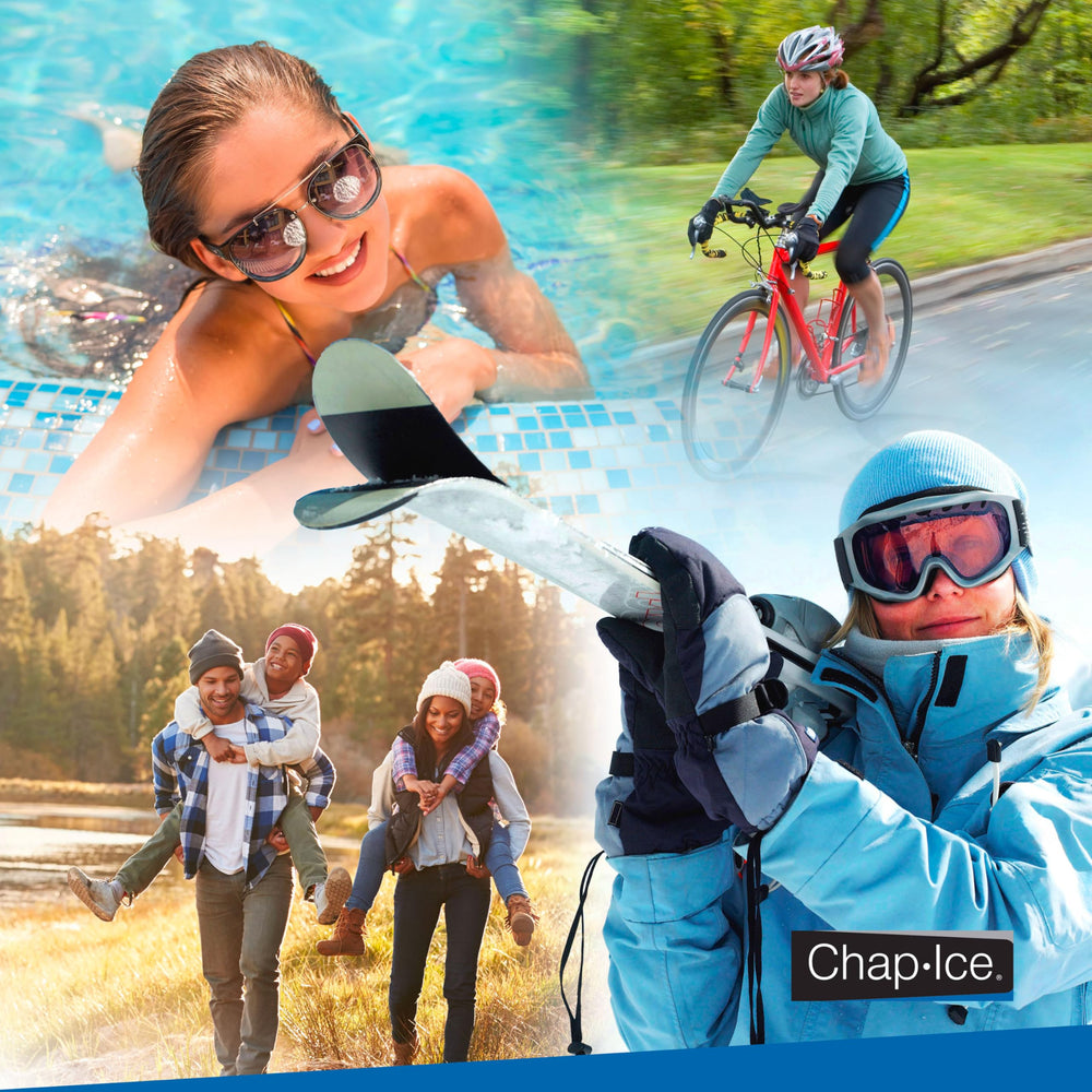 CHAP-ICE purse-ready lip balm for on-the-go lip care and quick touch-ups.