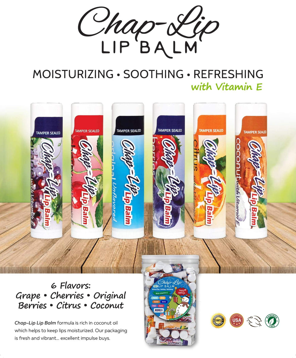 Chap-Lip lip balm application showing smooth, lightweight glide.