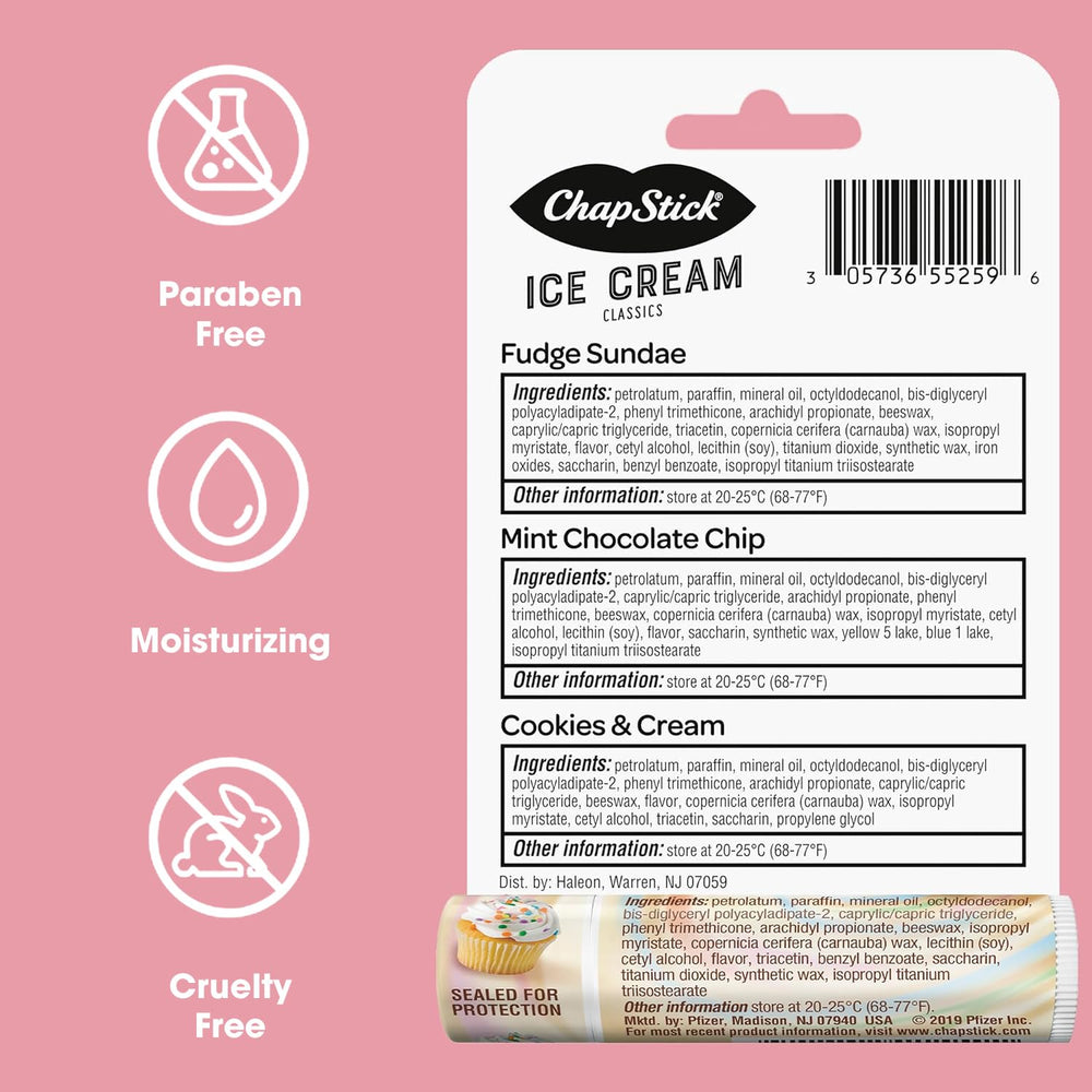 ChapStick 5-piece lip care set front view for daily use.