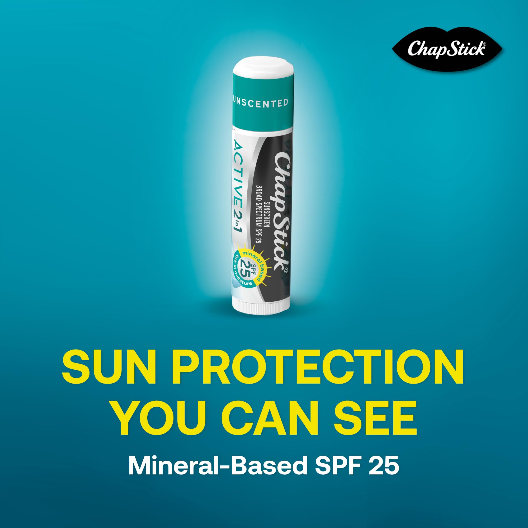 Mineral-based sunscreen creates a physical barrier to help protect lips.