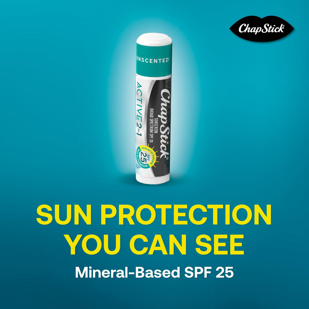 Mineral-based sunscreen creates a physical barrier to help protect lips.