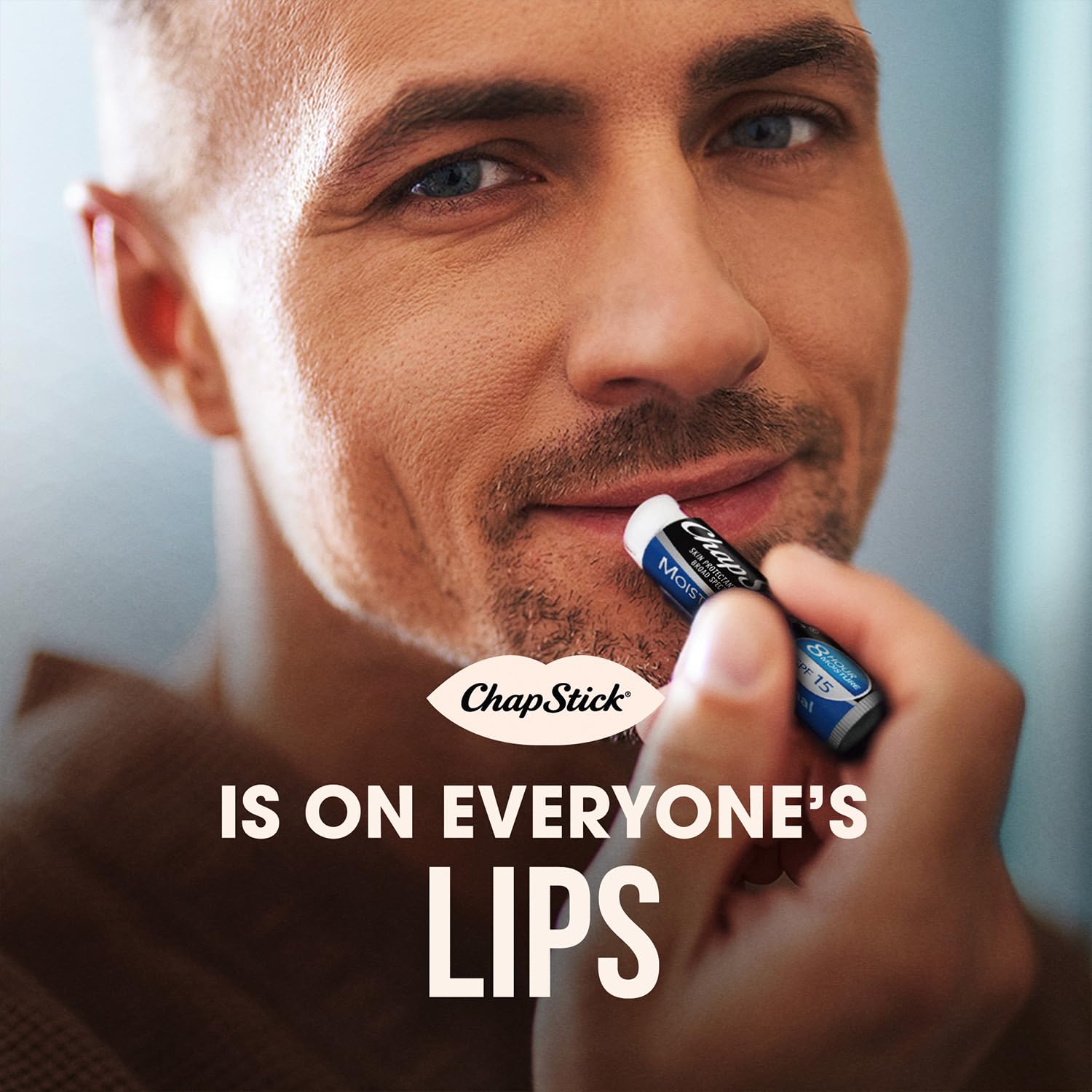 ChapStick Aloe Vitamin E nourishing lip care with soothing visuals.