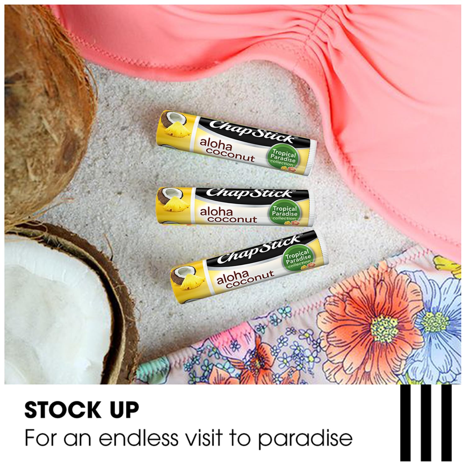 ChapStick Aloha Coconut lip balm second tube for on-the-go daily use.