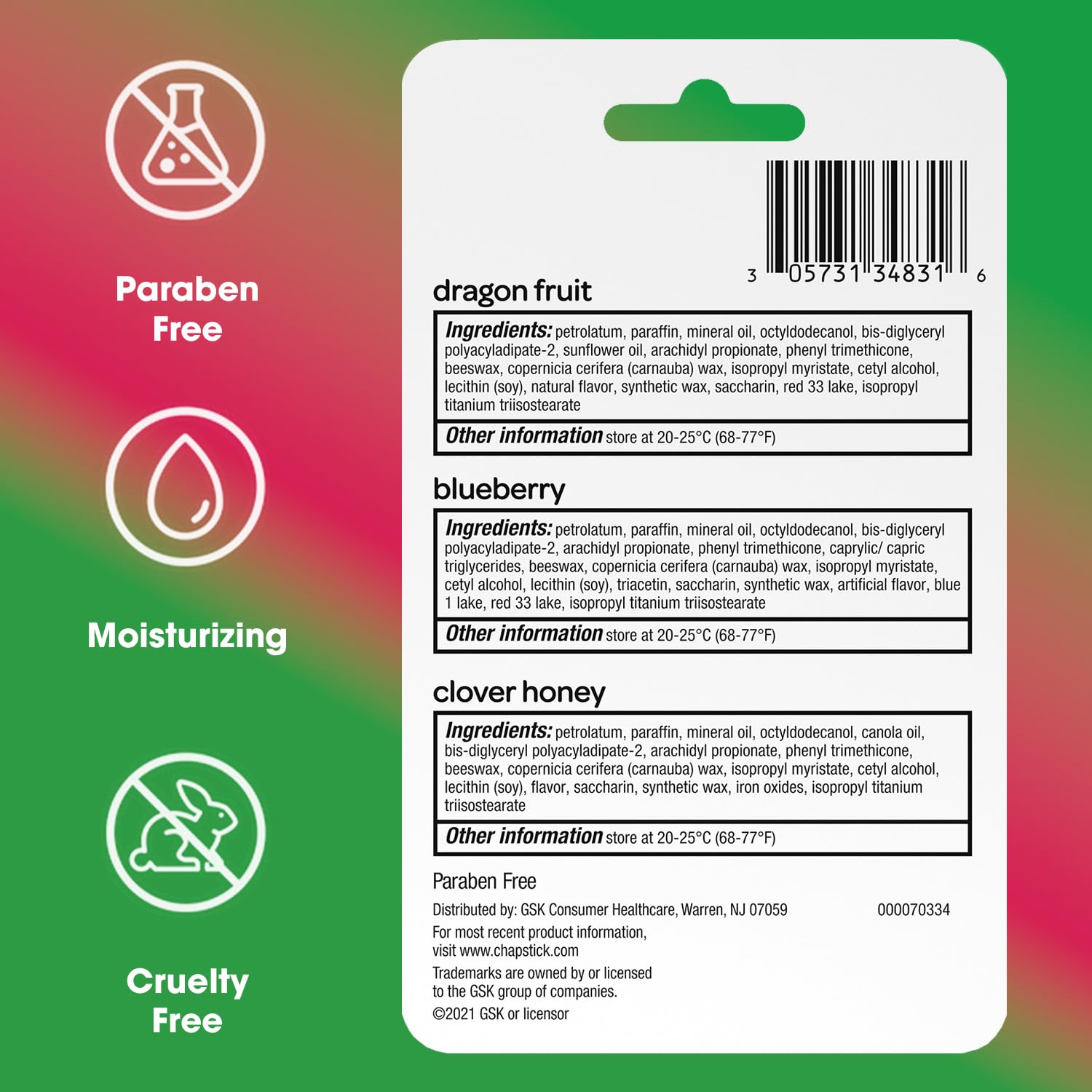 ChapStick logo close-up on packaging reinforcing trusted lip care