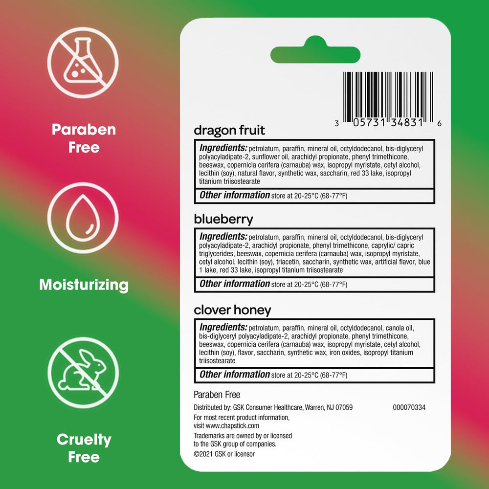 ChapStick logo close-up on packaging reinforcing trusted lip care