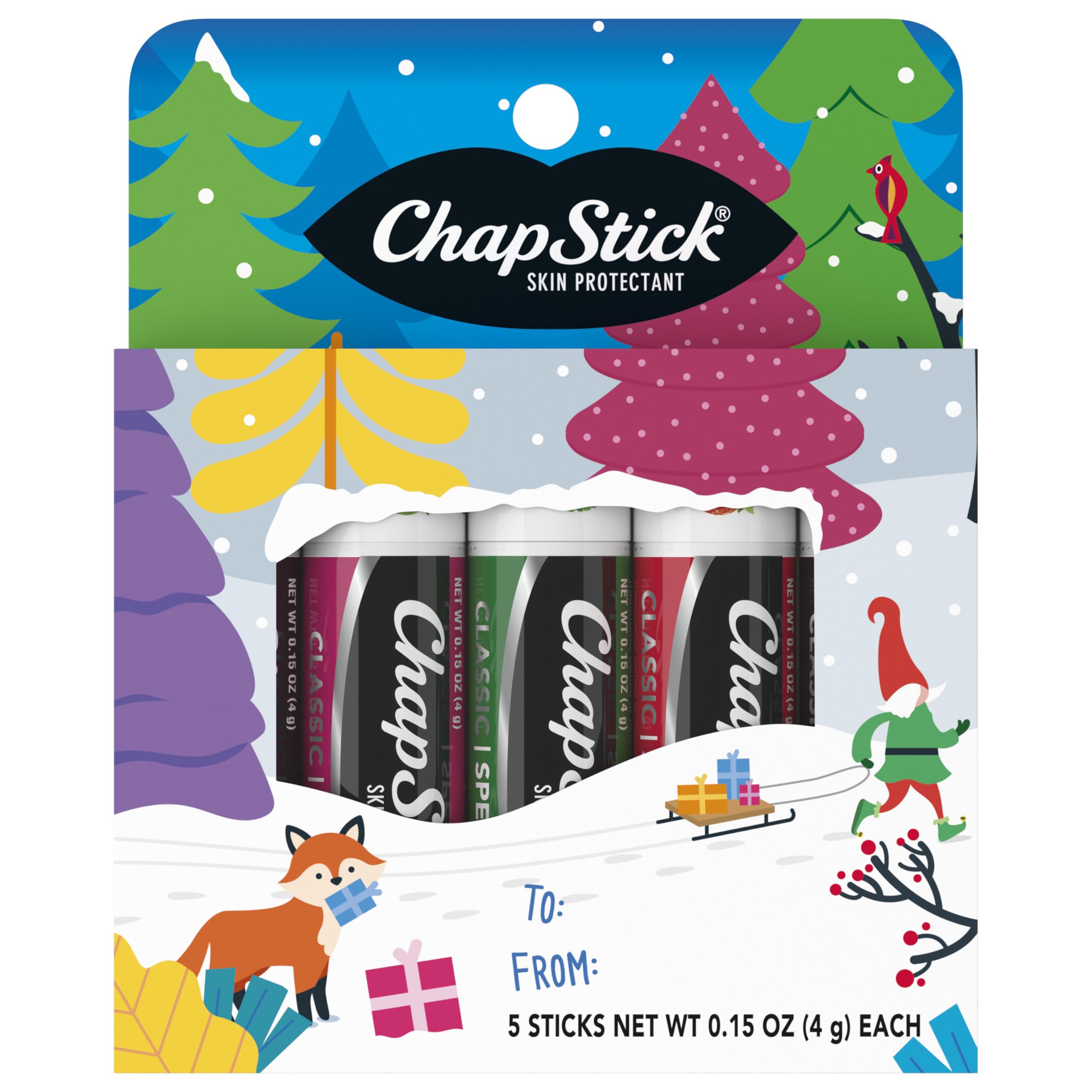 ChapStick Classic Collection holiday gift set box ready for gifting