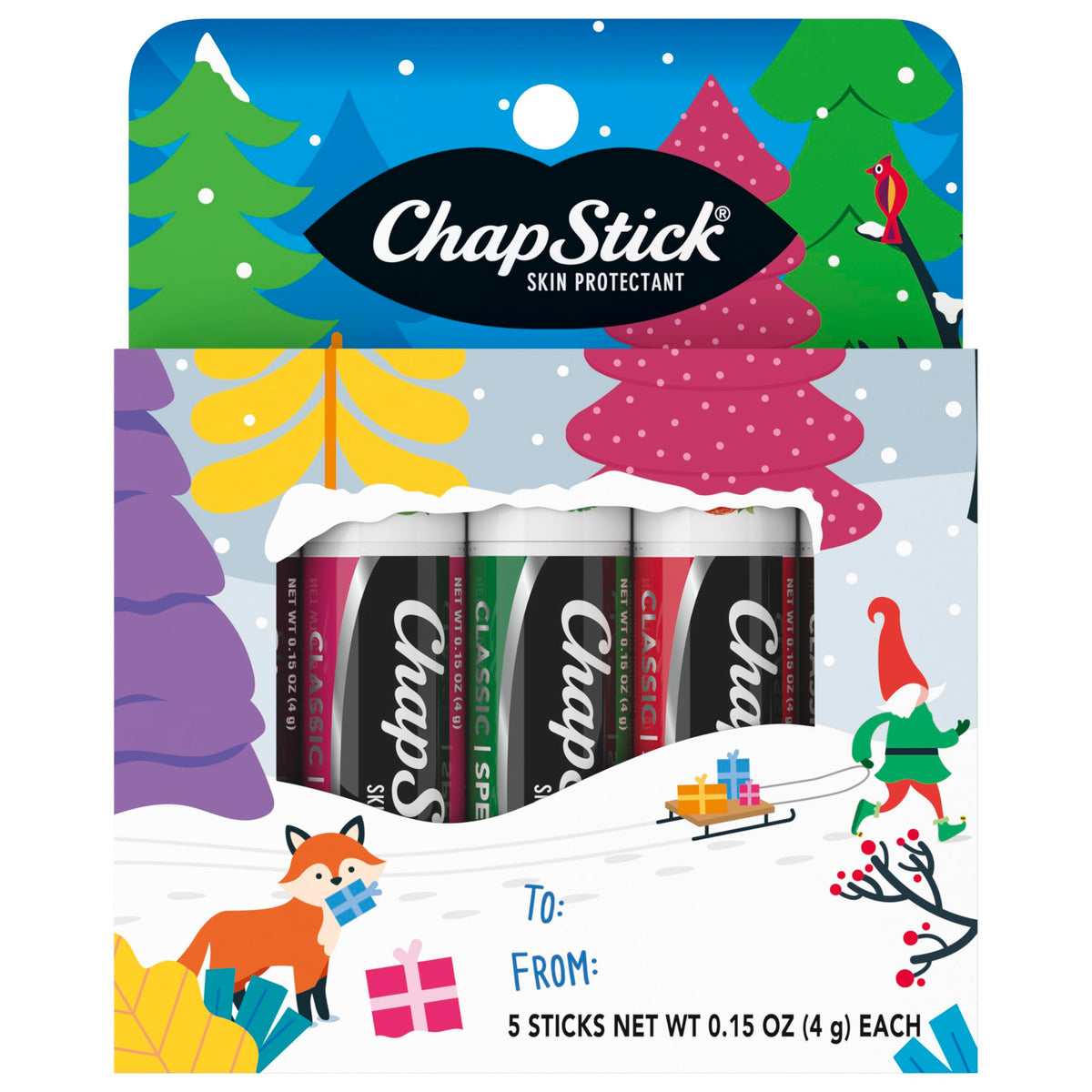 ChapStick Classic Collection holiday gift set box ready for gifting
