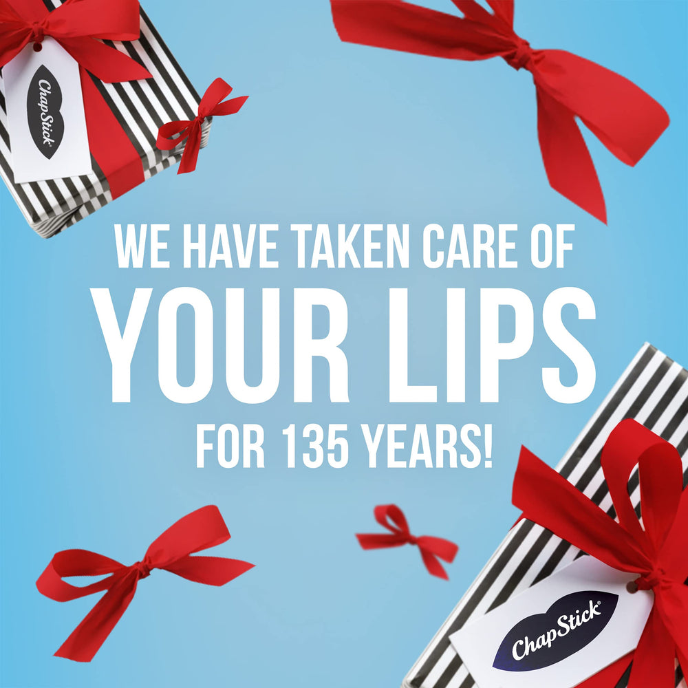 ChapStick Classic Medicated lip balm outdoors in cold weather for lip protection.