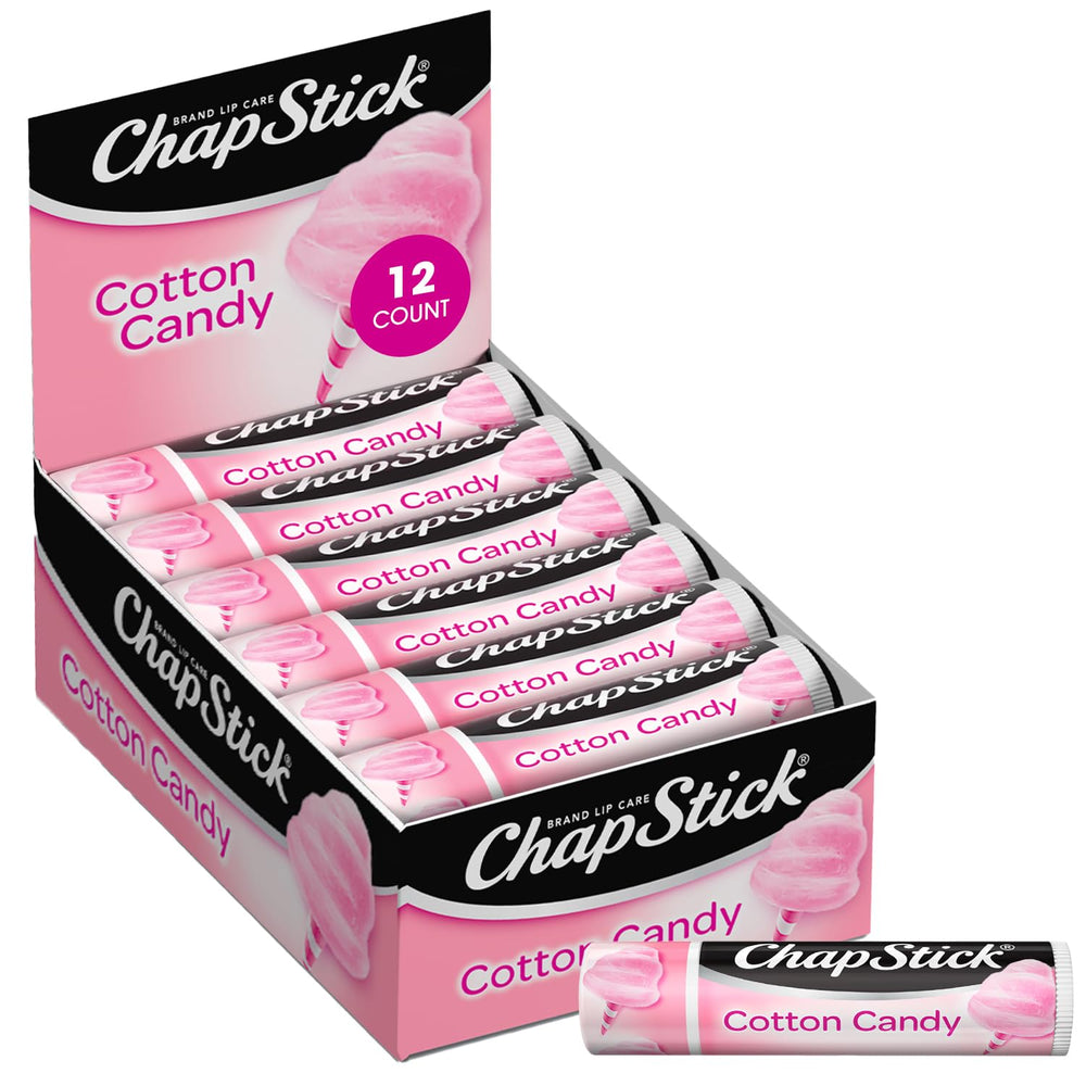 ChapStick Cotton Candy bulk-pack tubes offer convenient, lasting moisture for daily lip care.