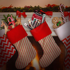 ChapStick Holiday Candy Cane lip balm close-up highlighting minty scent and refreshing feel.