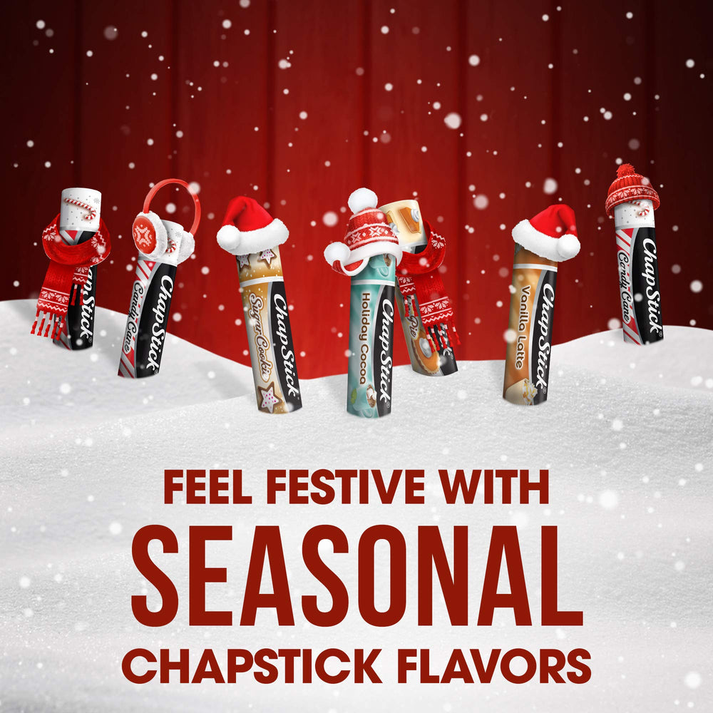 ChapStick Holiday Trio Pack back view with branding and packaging details.