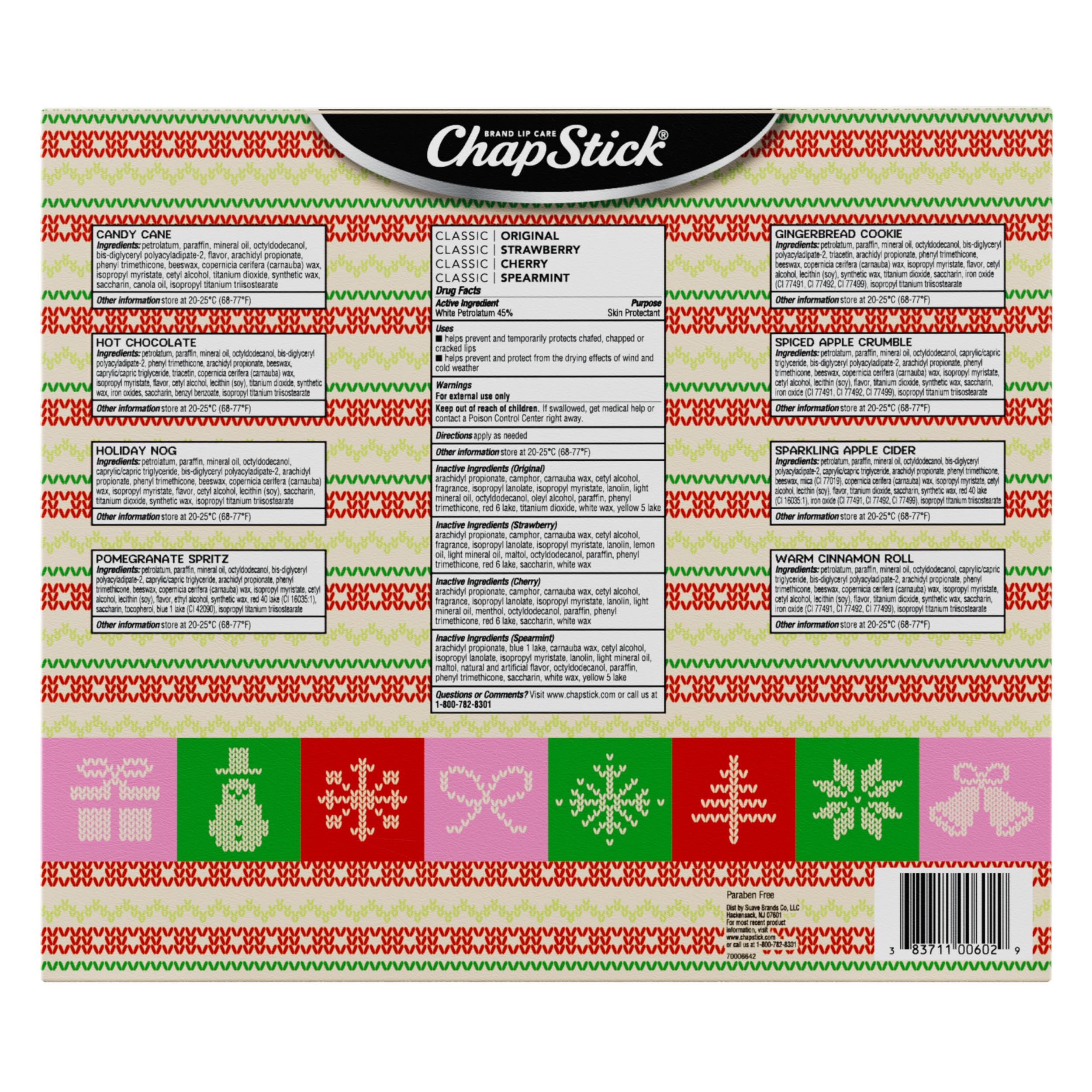 ChapStick Hot Chocolate flavor lip balm with cozy aroma for winter lips.