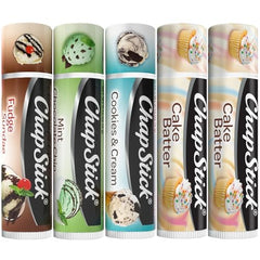 ChapStick Ice Cream Classics Fudge Sundae lip balm provides lasting moisture.