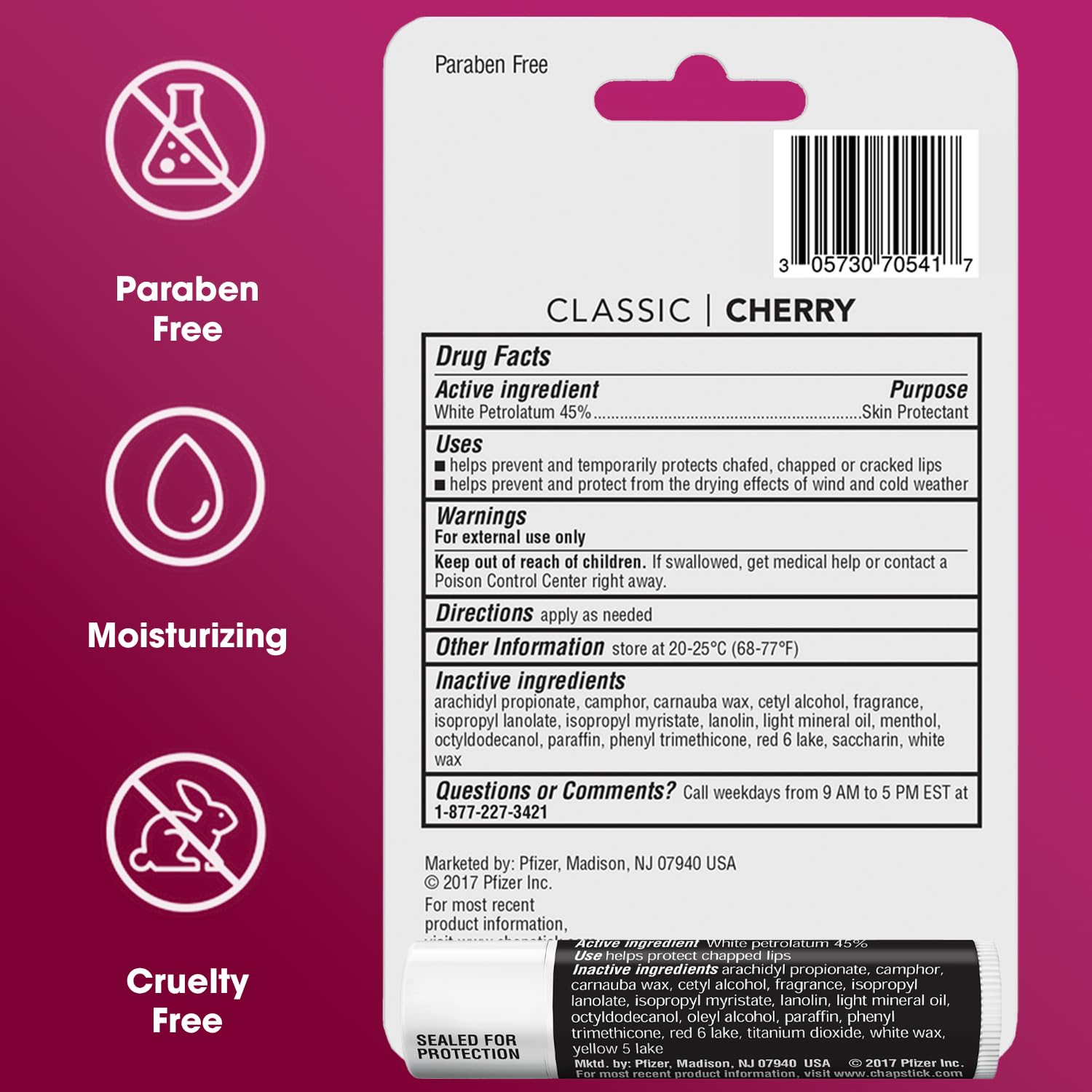 ChapStick lip care use during outdoor activity