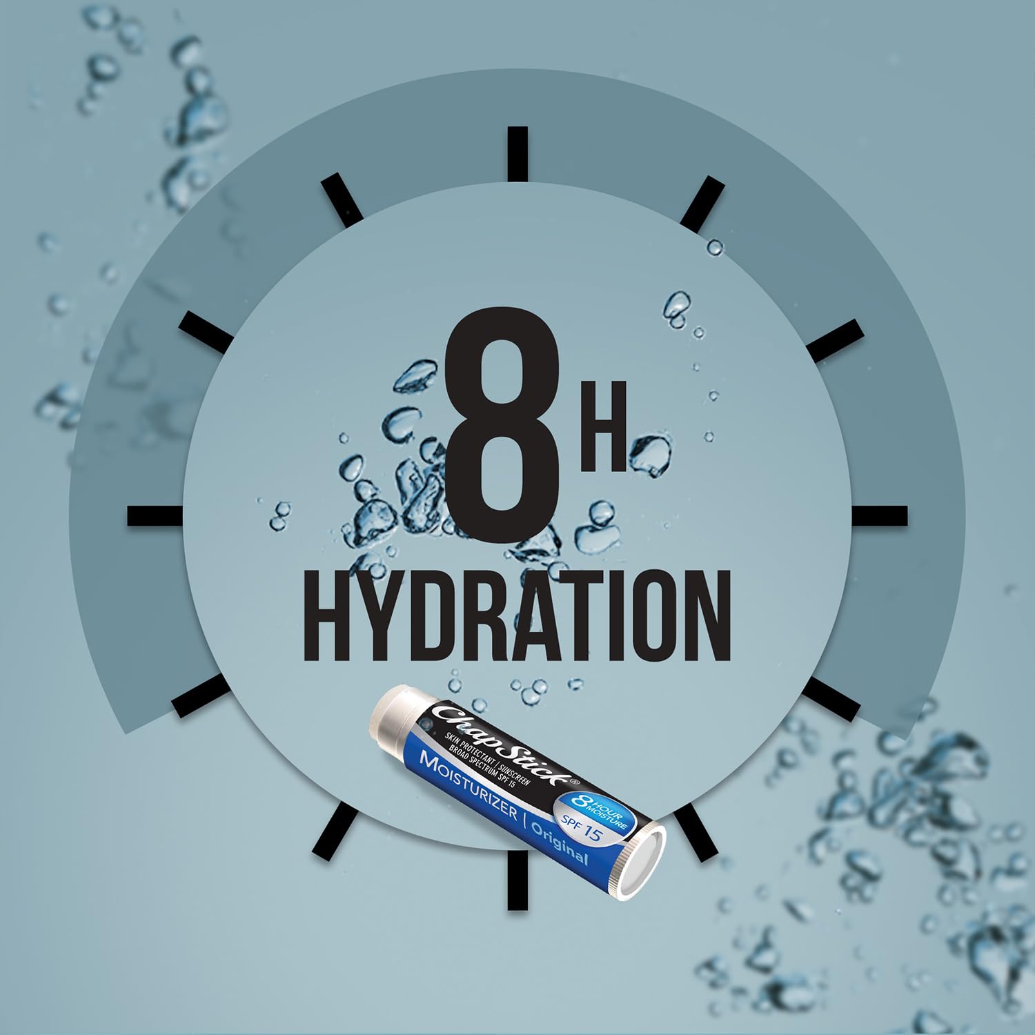 ChapStick Moisturizer 2-in-1 SPF15 pack shown for extended sun protection.