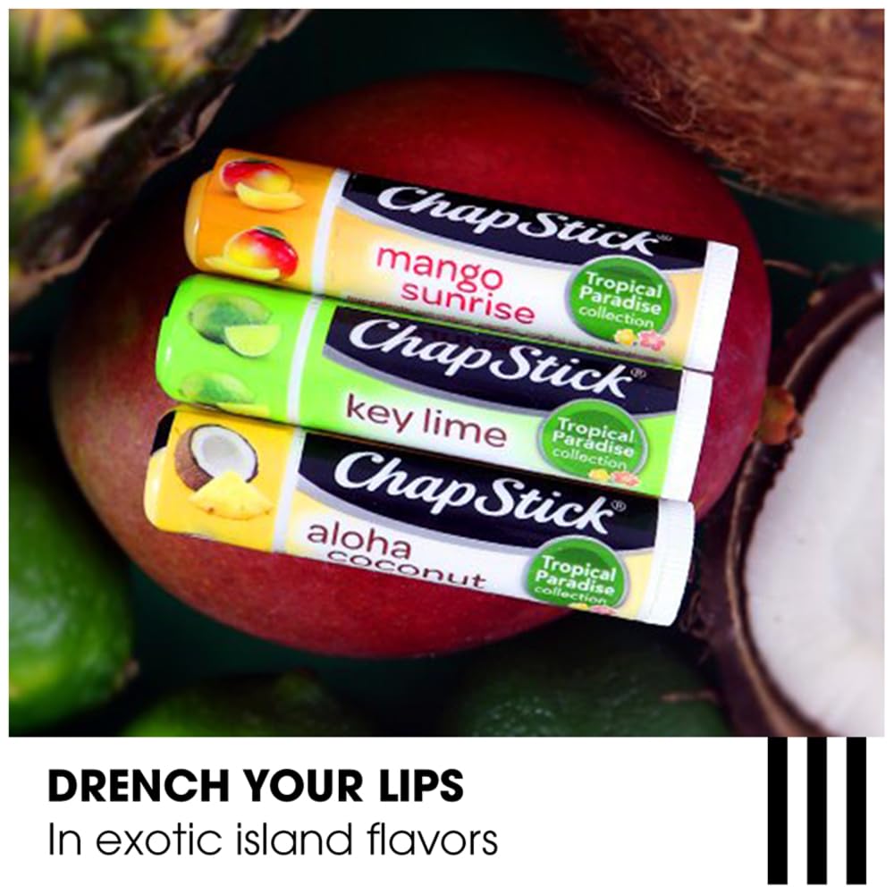 ChapStick Mojito lip balm providing cooling feel and tropical vibe.