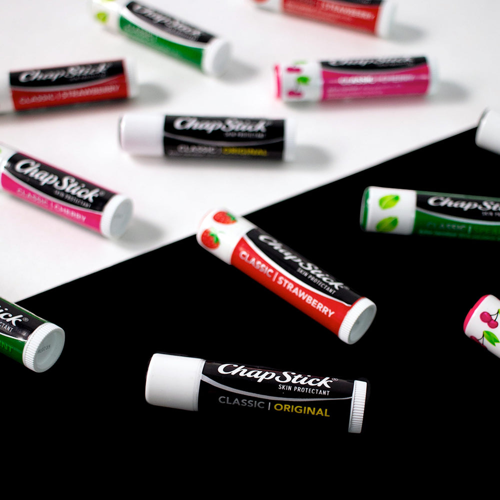 Chapped lips relief with a non-sticky ChapStick glide on application.