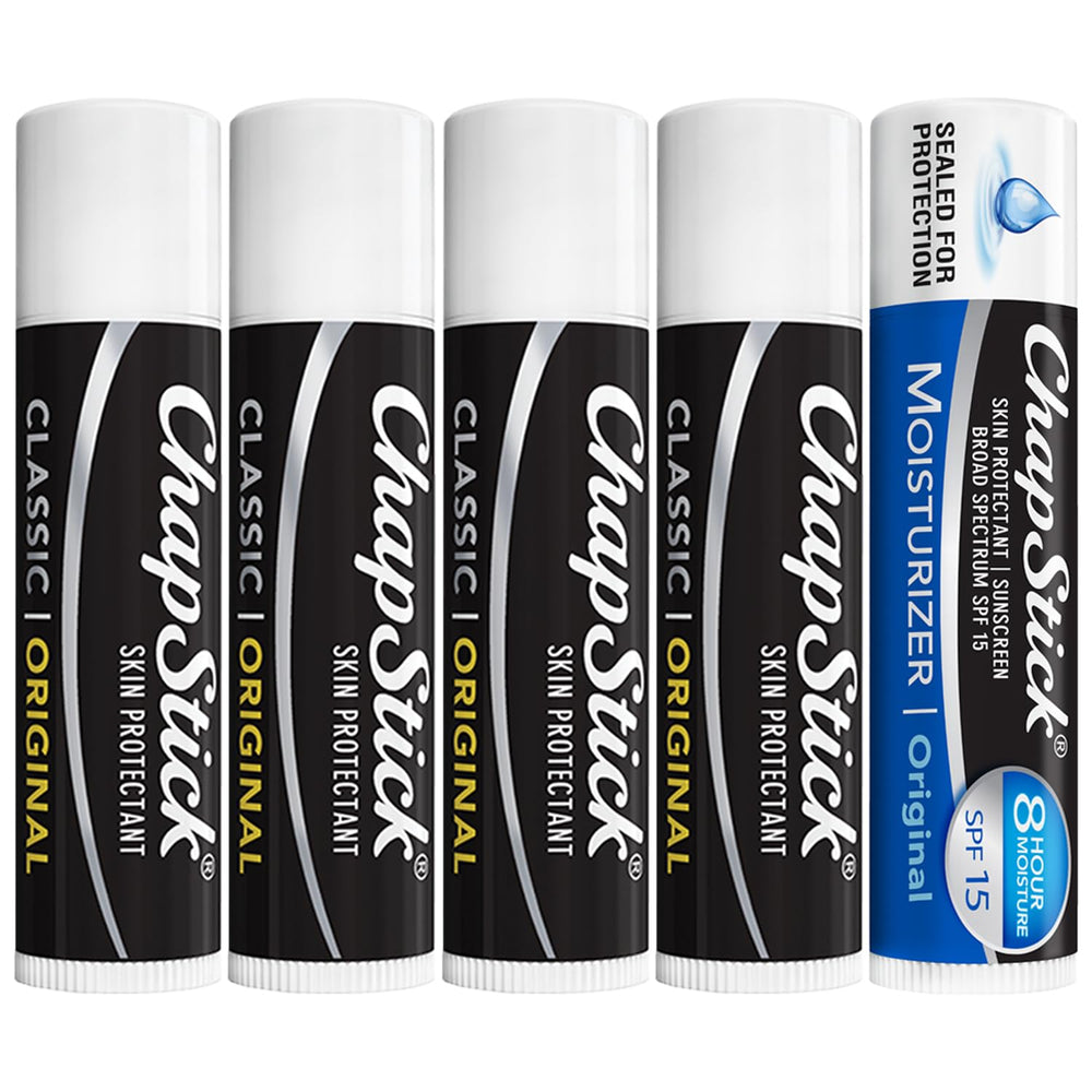 ChapStick Original lip balm twist-stick for smooth, hydrated lips.