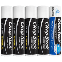 ChapStick Original lip balm twist-stick for smooth, hydrated lips.