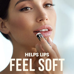 Close-up of ChapStick Original applying smoothly for soft lips.