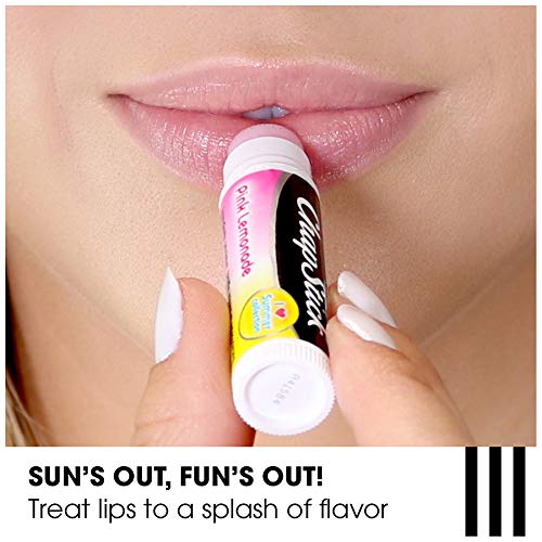 ChapStick Pink Lemonade lip balm delivering refreshing moisture and citrusy scent.