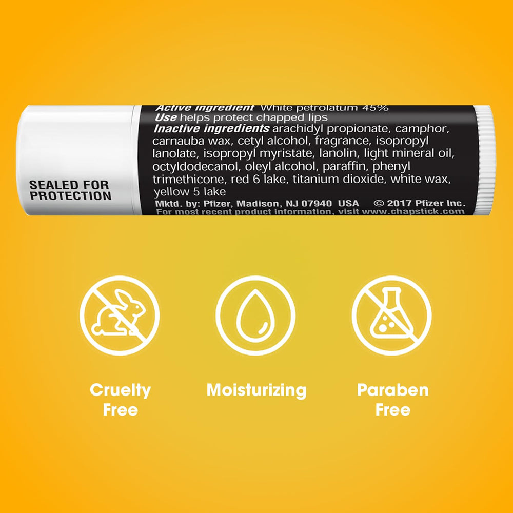 ChapStick shareable lip balm pack ideal for home, work, or travel.