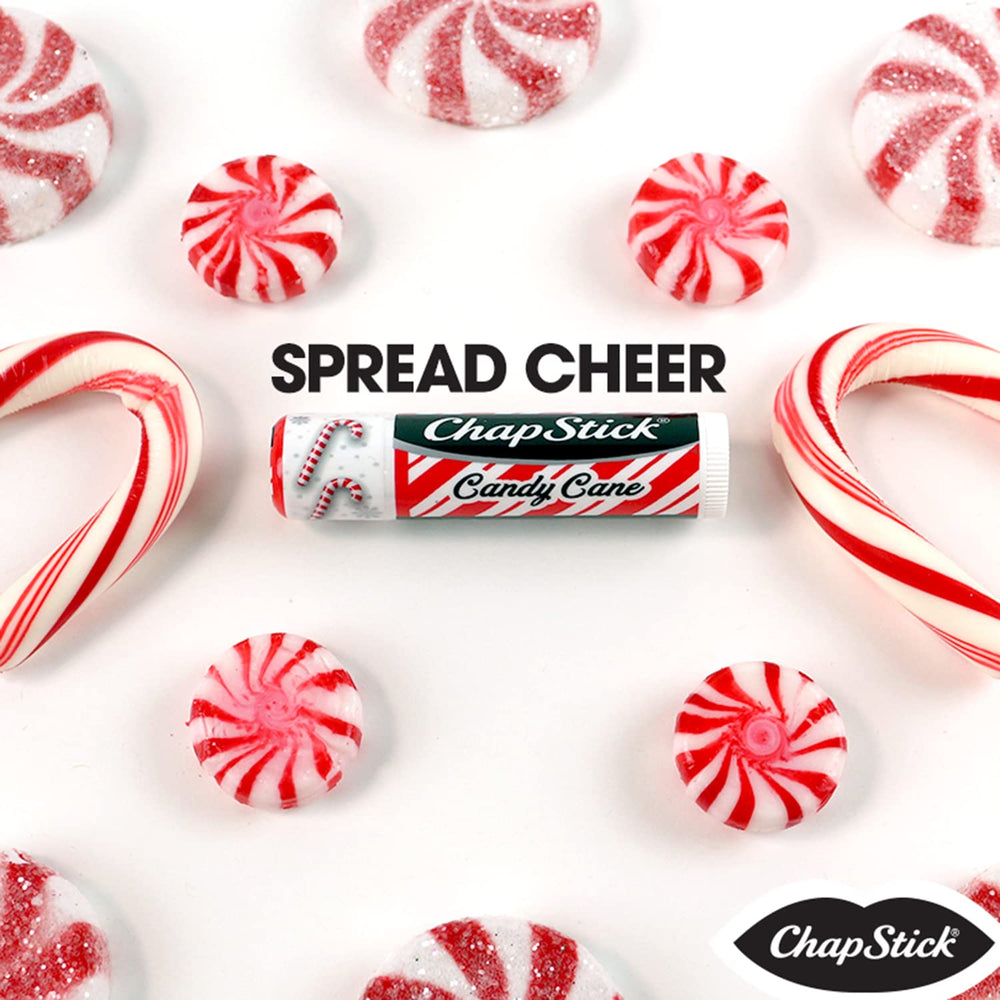Stocking-stuffer ready ChapStick Candy Cane Peppermint lip balm