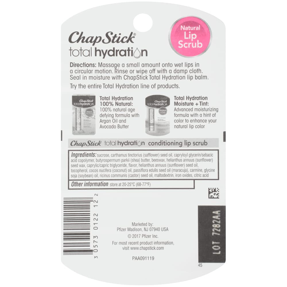 ChapStick Total Hydration Sugar Plum packaging front for travel size 0.27 oz