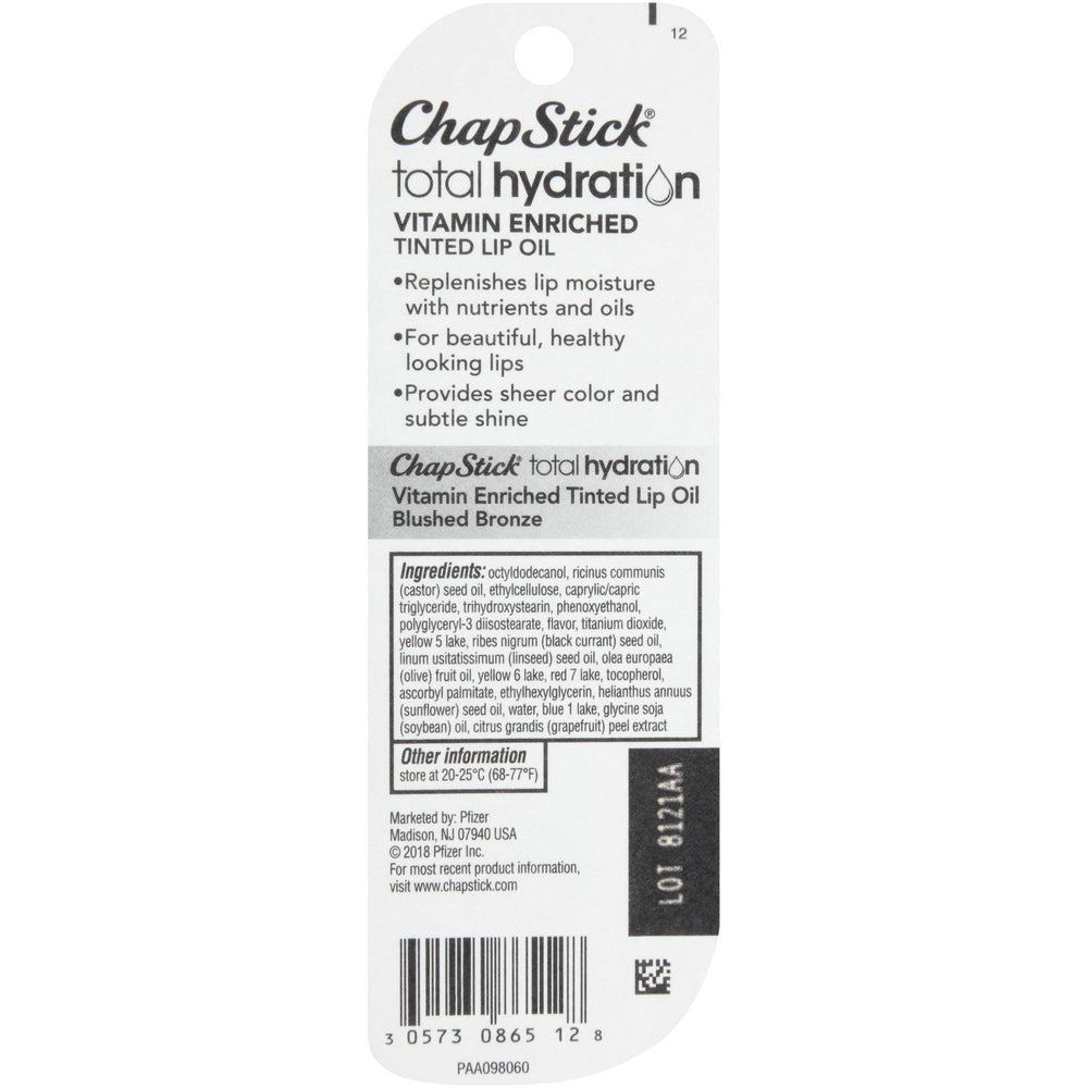 ChapStick Total Hydration Lip Oil being applied for smooth non-sticky finish