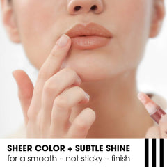 ChapStick Total Hydration Lip Oil swatch Nearly Nude for natural tint
