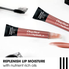 ChapStick Total Hydration Lip Oil swatch Warm Pink adds soft color and gloss
