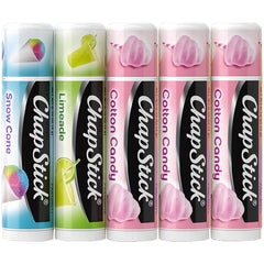 ChapStick Vacation Getaway Snow Cone lip balm close-up, hydrates lips for smooth daily wear.