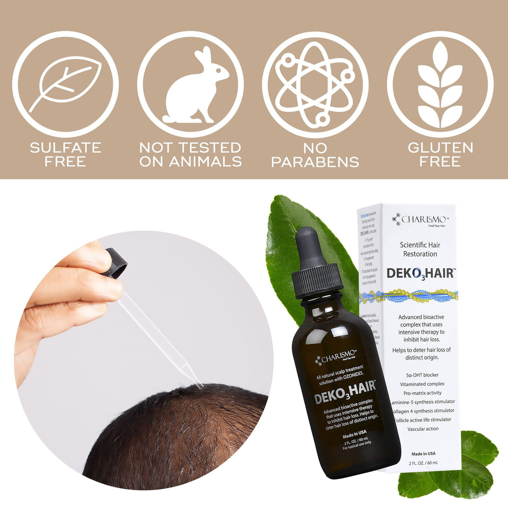 Charismo Dekohair packaging box signaling a premium natural routine.
