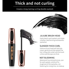 Charm Kiss 4D Silk Fiber Mascara brush applies evenly for clump-free definition.