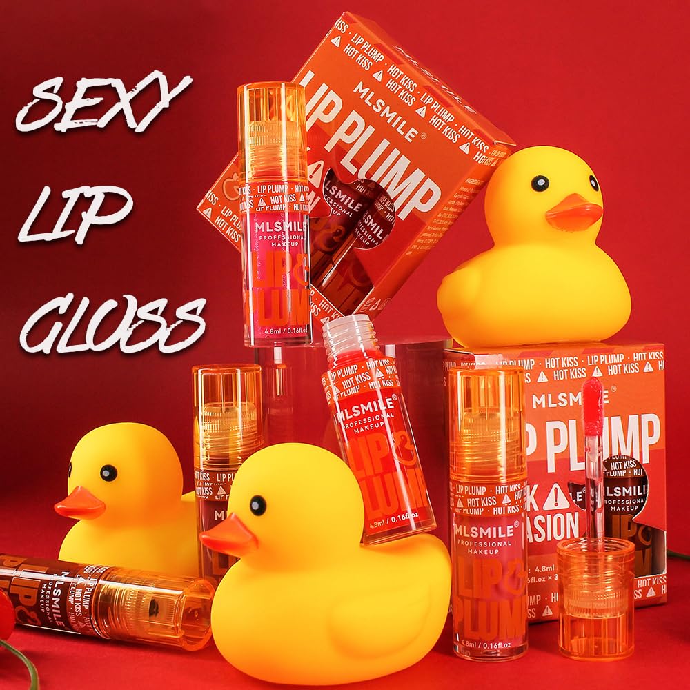 Charm Kiss Duck Lip Plumper Gloss applicator close-up, smooth application.