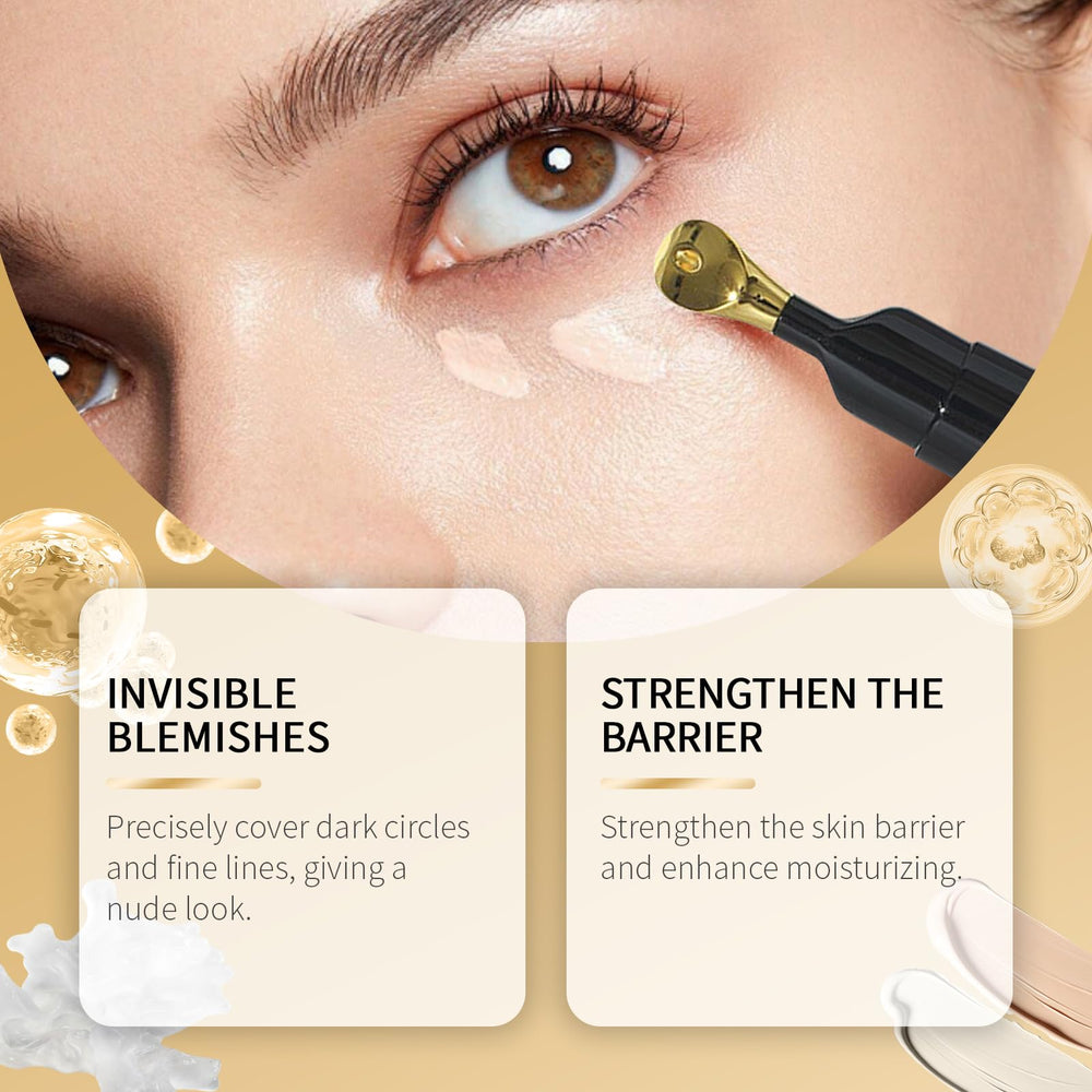 Charm Kiss Eye Corrector swatches showing peach undertone for even tone